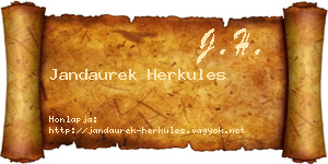 Jandaurek Herkules névjegykártya
